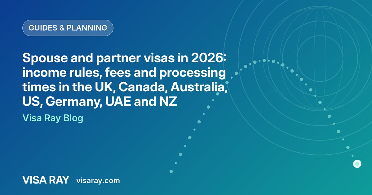 Spouse and partner visas in 2026: income rules, fees and processing times in the UK, Canada, Australia, US, Germany, UAE and NZ