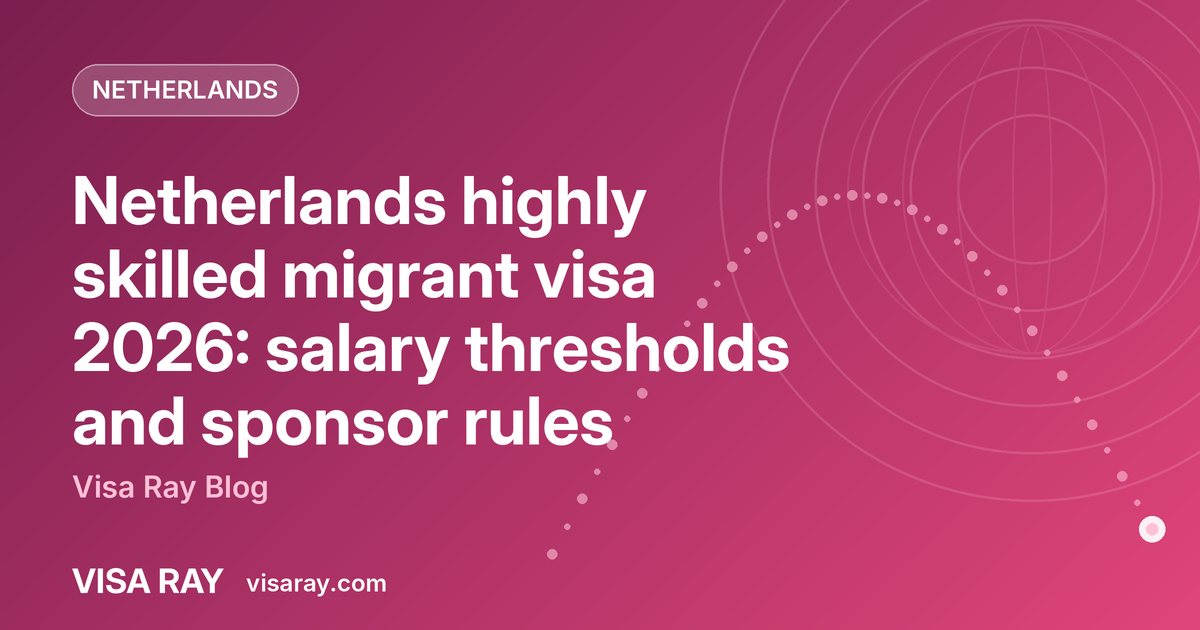 Netherlands highly skilled migrant visa 2026: salary thresholds and sponsor rules