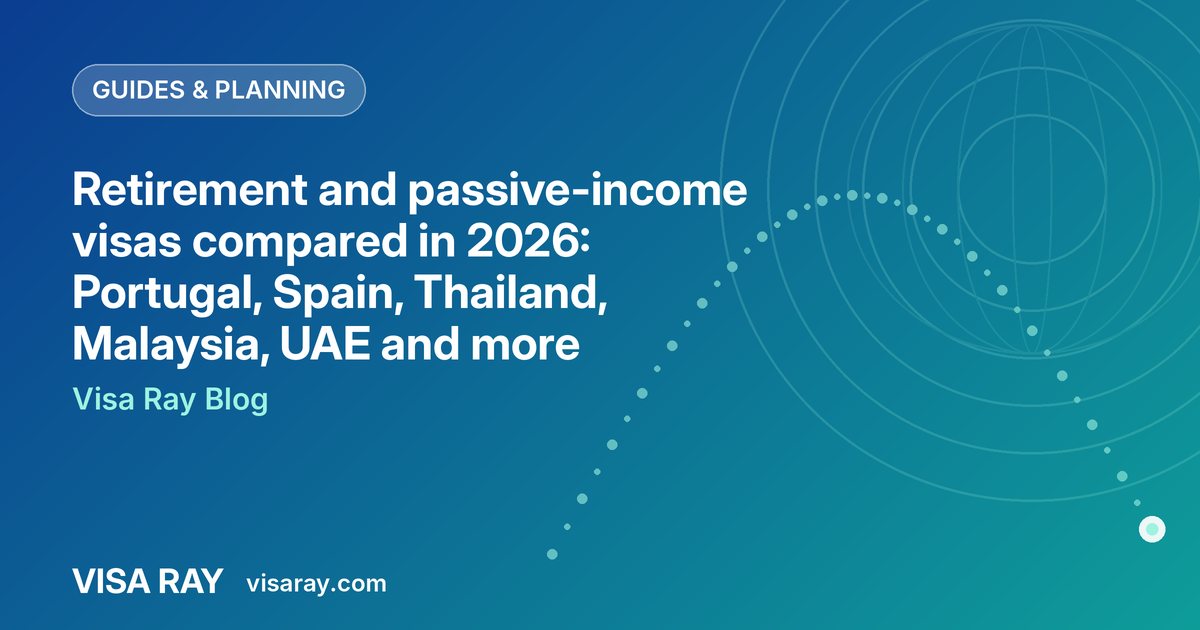 Retirement and passive-income visas compared in 2026: Portugal, Spain, Thailand, Malaysia, UAE and more