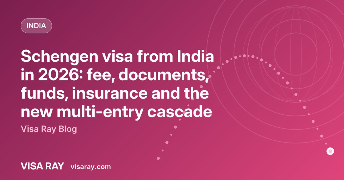 Schengen visa from India in 2026: fee, documents, funds, insurance and the new multi-entry cascade